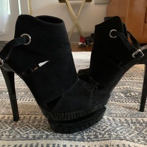 Jessica Simpson Black Suede Heels - Sz 9/9.5
